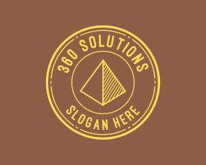 Yellow Pyramid Outline logo design