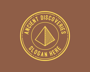 Yellow Pyramid Outline logo design