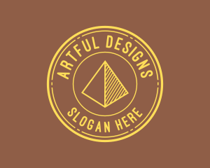 Yellow Pyramid Outline logo design