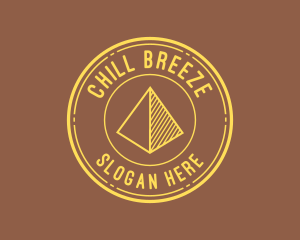 Yellow Pyramid Outline logo design