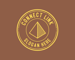 Yellow Pyramid Outline logo design