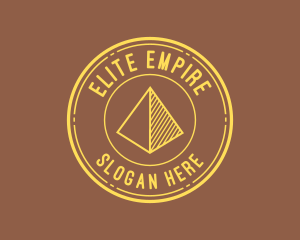 Yellow Pyramid Outline logo design