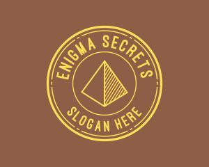 Yellow Pyramid Outline logo design