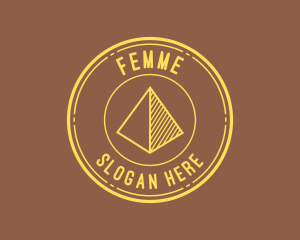 Yellow Pyramid Outline logo design