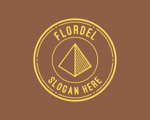 Yellow Pyramid Outline logo design