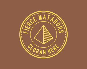 Yellow Pyramid Outline logo design