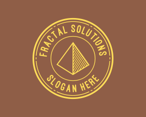 Yellow Pyramid Outline logo design