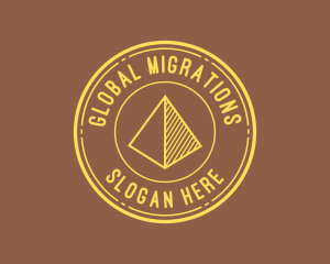 Yellow Pyramid Outline logo design