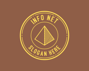 Yellow Pyramid Outline logo design