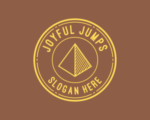 Yellow Pyramid Outline logo design