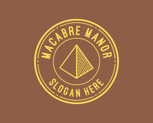 Yellow Pyramid Outline logo design