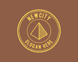 Yellow Pyramid Outline logo design