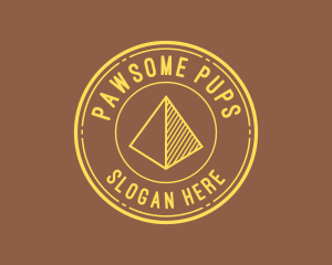 Yellow Pyramid Outline logo design