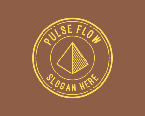 Yellow Pyramid Outline logo design