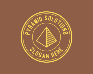 Pyramid - Yellow Pyramid Outline logo design