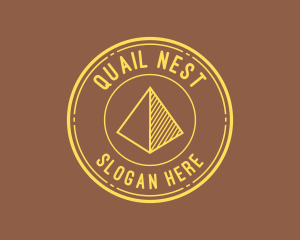 Yellow Pyramid Outline logo design