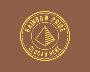 Yellow Pyramid Outline logo design