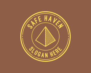 Yellow Pyramid Outline logo design