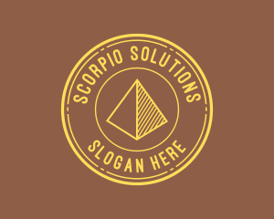 Yellow Pyramid Outline logo design