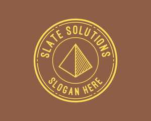 Yellow Pyramid Outline logo design