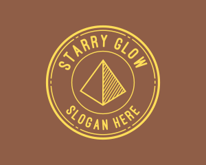 Yellow Pyramid Outline logo design