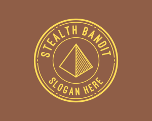 Yellow Pyramid Outline logo design