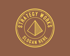 Yellow Pyramid Outline logo design