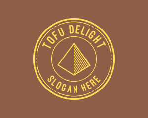 Yellow Pyramid Outline logo design