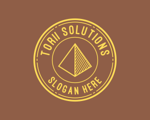 Yellow Pyramid Outline logo design