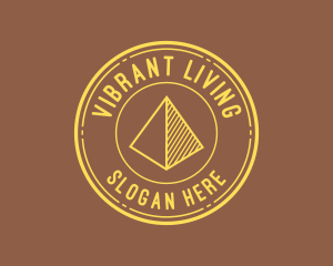 Yellow Pyramid Outline logo design