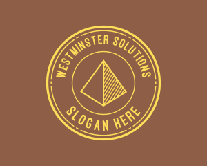 Yellow Pyramid Outline logo design