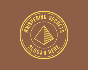 Yellow Pyramid Outline logo design