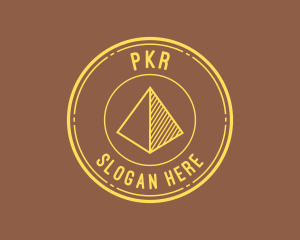 Yellow Pyramid Outline logo design