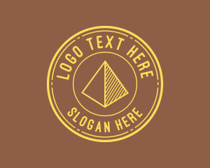 Yellow Pyramid Outline logo design