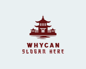 Tourist - Asian Pagoda Architecture logo design