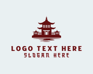 Architect - Asian Pagoda Architecture logo design