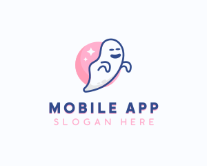 Spooky Scary Ghost Logo