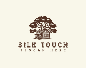 Cabin House Tree logo design