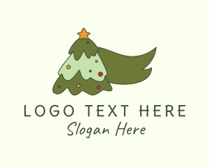 Banner - Pine Tree Christmas logo design