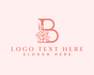 Floral - Florist Organic Flower Letter B logo design