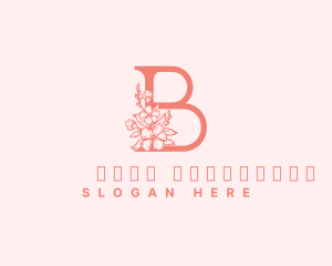 Florist Organic Flower Letter B Logo