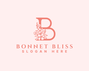 Florist Organic Flower Letter B logo design