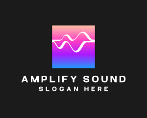 Audio Sound Wave Acoustics logo design