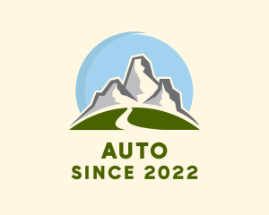 Trekking - Rocky Mountain Countryside logo design