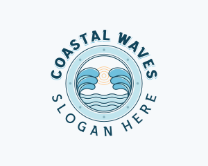 Ocean Waves Travel logo design