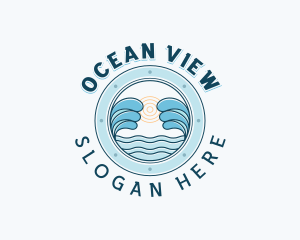 Ocean Waves Travel logo design