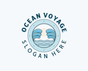 Ocean Waves Travel logo design