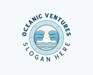 Ocean Waves Travel logo design