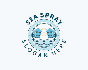 Ocean Waves Travel logo design