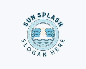 Ocean Waves Travel logo design